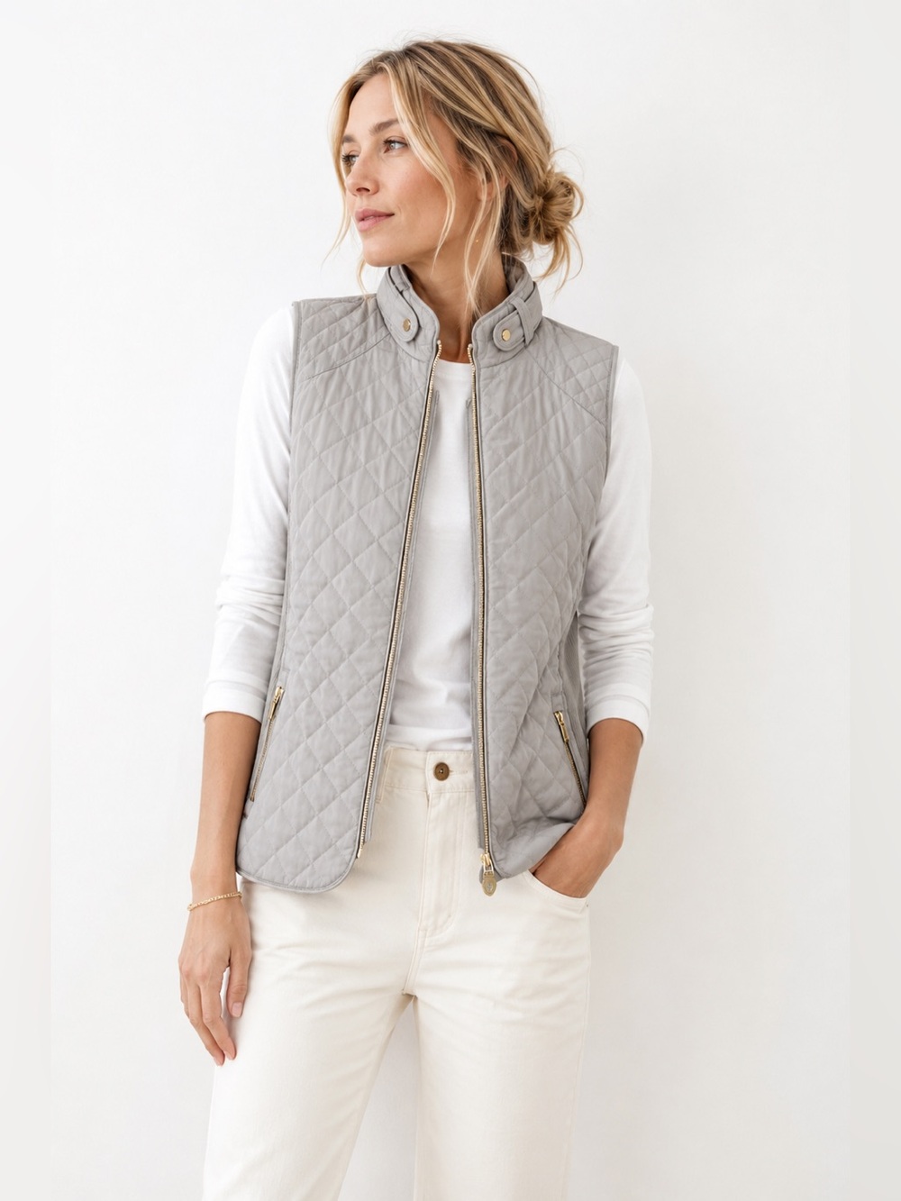 Abacus Vest Portrush Hybrid Golf Vest Premium Edition Beige L